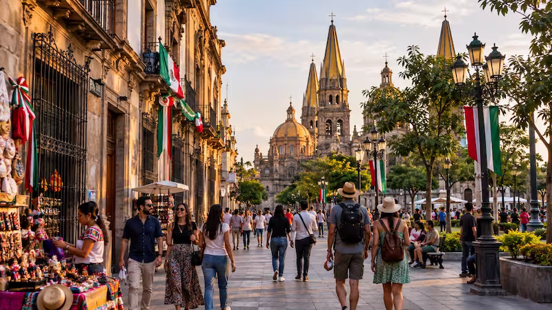 Centro Histórico de Guadalajara en septiembre