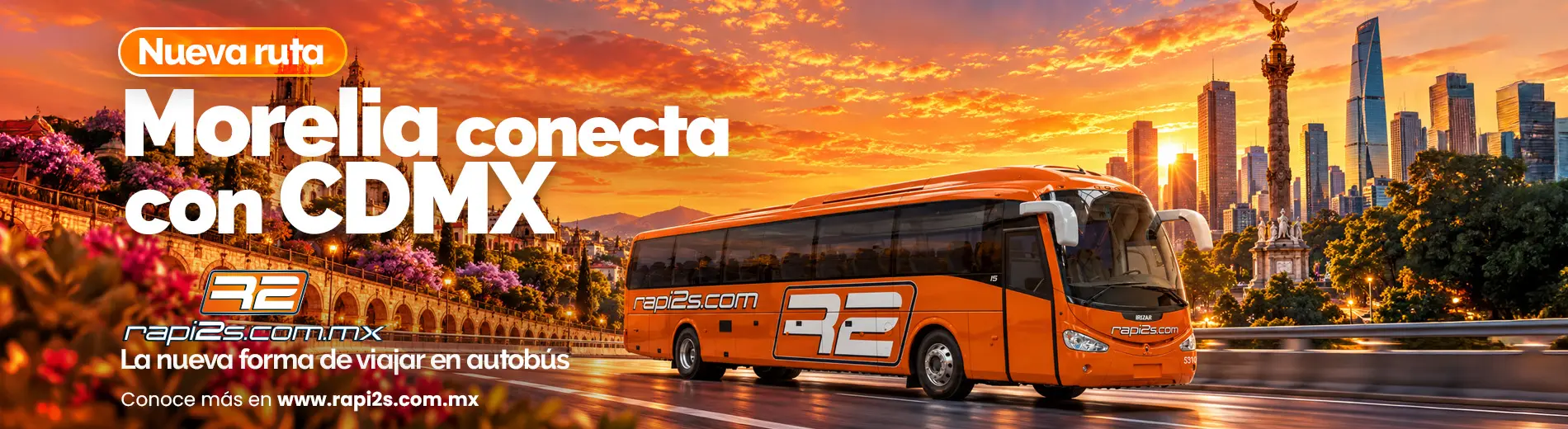 Viaja seguro desde y hacia Morelia a CDMX con Rapi2s